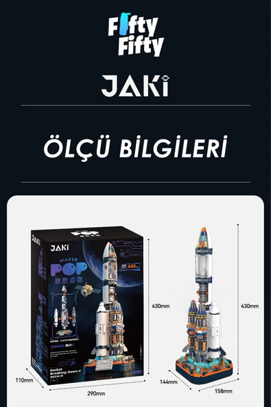 PTTAVM: Jaki Space Serisi/uzay ROKETI-JK8501 (+800 Parça) Oyuncak