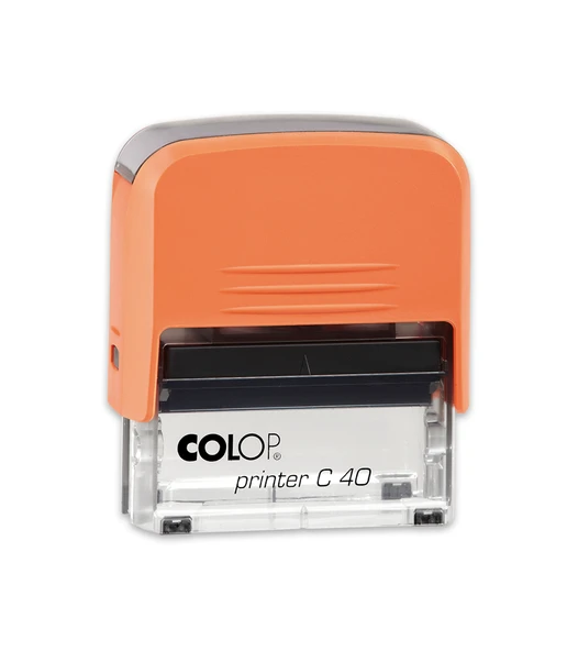COLOP PRINTER C40 TURUNCU KASA SİYAH KEÇE - 23X59MM ürün görseli 1