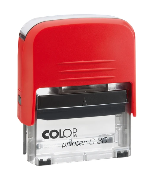 COLOP PRINTER C30 KIRMIZI KASA SİYAH KEÇE - 18X47MM ürün görseli 1