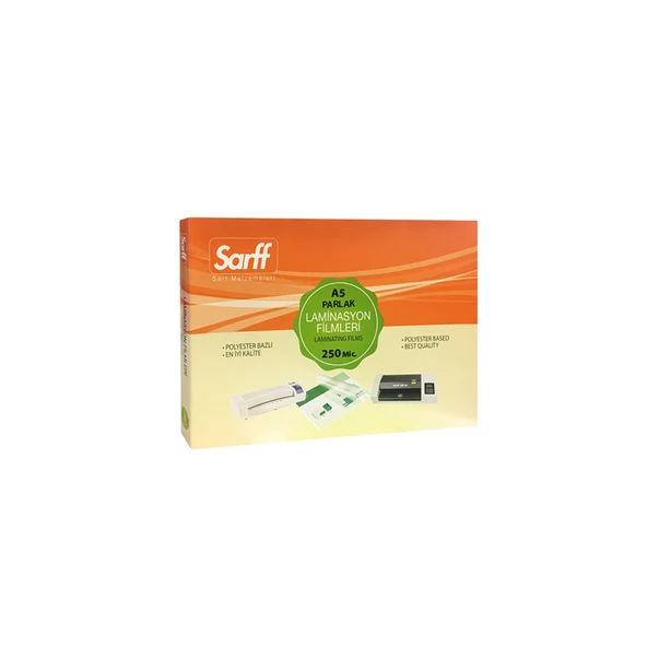 SARFF 250MIC LAMİNASYON FİLMLERİ - A5(216X155MM) - 100ADET ürün görseli 1