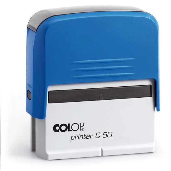 COLOP PRINTER C50 MAVİ KASA MAVİ KEÇE - 30X69MM - Resim 2