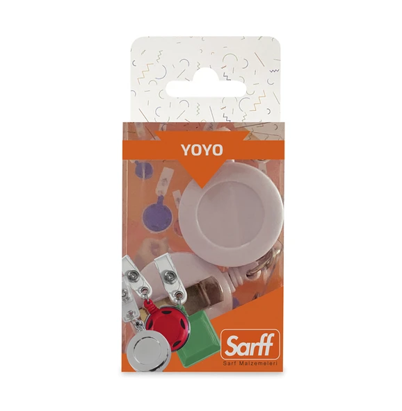SARFF YUVARLAK KANCALI BEYAZ EKO YOYO BLİSTER - 2ADET ürün görseli 1