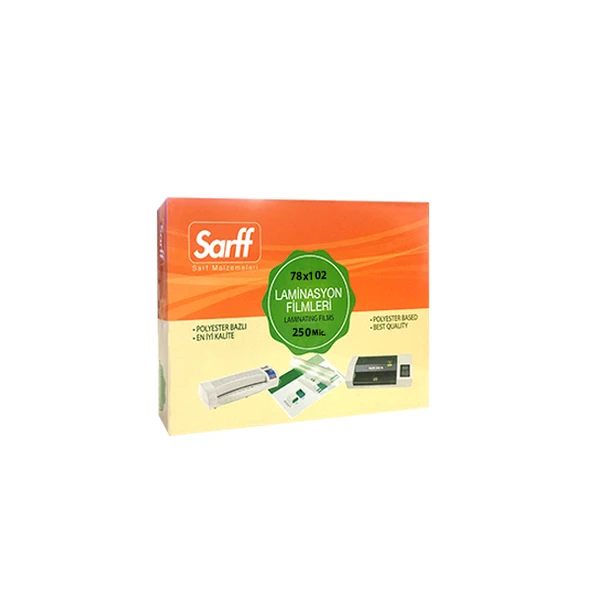 SARFF 250MIC LAMİNASYON FİLMLERİ - KNC(78X102MM) - 50ADET ürün görseli 1