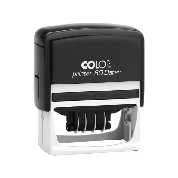 COLOP PRINTER 60 TARİH KAŞE(TR) SİYAH KASA SİYAH KEÇE - 37X76MM ürün görseli 1