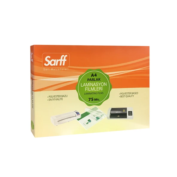 SARFF 75MIC LAMİNASYON FİLMLERİ - A4(216X303MM) - 100ADET ürün görseli 1