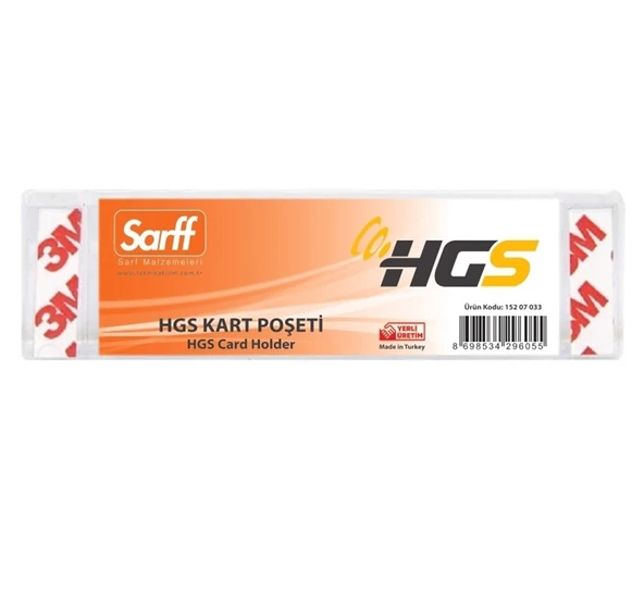 SARFF 12x4CM HGS KART POŞETLERİ - 25ADET ürün görseli 1