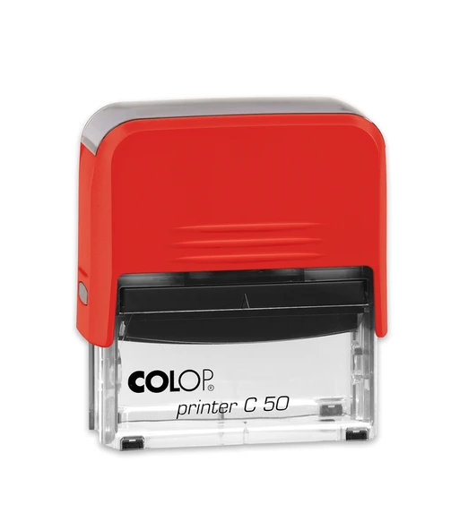 COLOP PRINTER C50 KIRMIZI KASA SİYAH KEÇE - 30X69MM ürün görseli 1