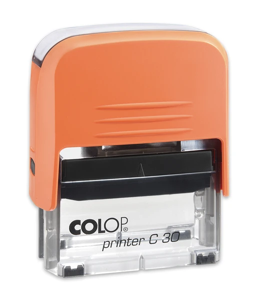 COLOP PRINTER C30 TURUNCU KASA MAVİ KEÇE - 18X47MM ürün görseli 1