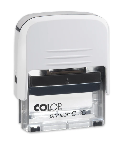 COLOP PRINTER C30 BEYAZ KASA MAVİ KEÇE - 18X47MM ürün görseli 1