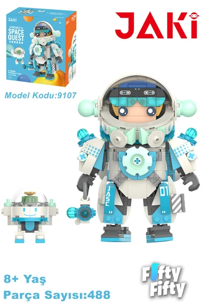 Jaki Space Quest Serisi Mavi ASTRONOT-JK9107(488 Parça) Oyuncak Yapım Seti ürün görseli 1