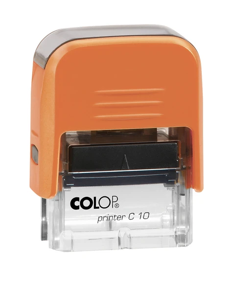 COLOP PRINTER C10 TURUNCU KASA SİYAH KEÇE - 10X27MM ürün görseli 1