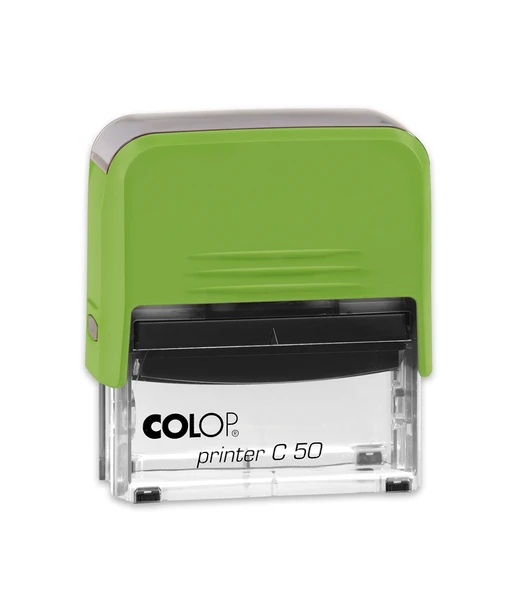 COLOP PRINTER C50 YEŞİL KASA SİYAH KEÇE - 30X69MM ürün görseli 1