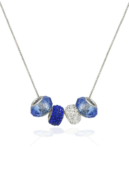 925 Ayar Gümüş Azure Elegance Charm Kolye ürün görseli 1