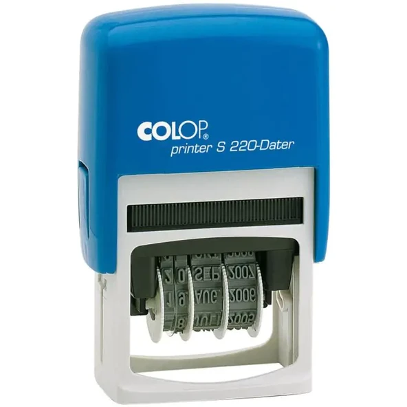 COLOP S220 TARİH KAŞE(TR) MAVİ KASA MAVİ KEÇE - 4X25MM ürün görseli 1