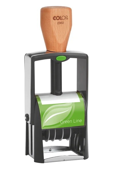 COLOP 2360 GREEN LINE TARİH KAŞE(ENG) MAVİ KEÇE ürün görseli 1