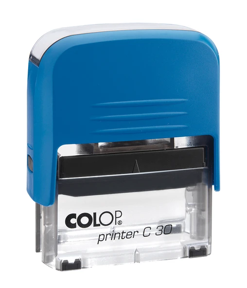 COLOP PRINTER C30 MAVİ KASA SİYAH KEÇE - 18X47MM ürün görseli 1