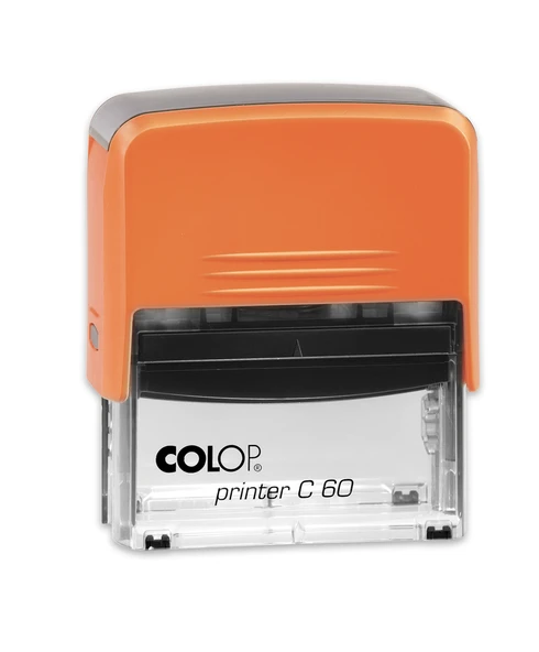 COLOP PRINTER C60 TURUNCU KASA SİYAH KEÇE - 37X76MM ürün görseli 1