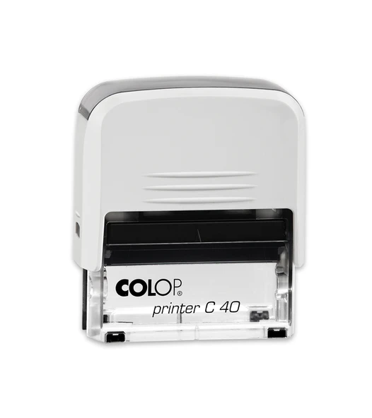 COLOP PRINTER C40 BEYAZ KASA SİYAH KEÇE - 23X59MM ürün görseli 1