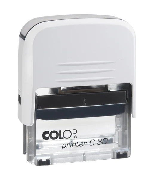 COLOP PRINTER C30 BEYAZ KASA SİYAH KEÇE - 18X47MM ürün görseli 1