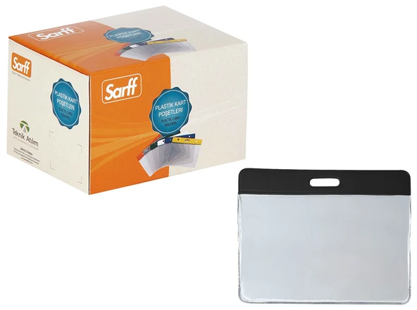 SARFF 7.5X9.5CM SİYAH KART POŞETİ - 100ADET ürün görseli 1