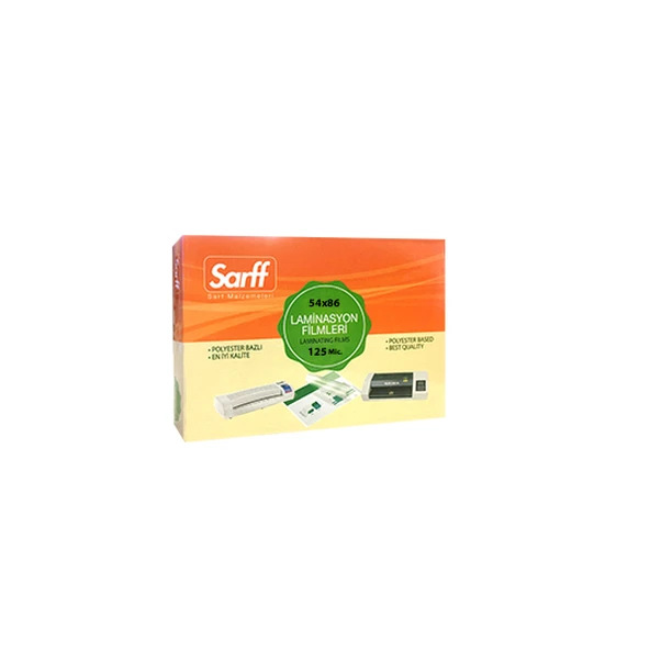 SARFF 125MIC LAMİNASYON FİLMLERİ - KK(54X86MM) - 100ADET ürün görseli 1
