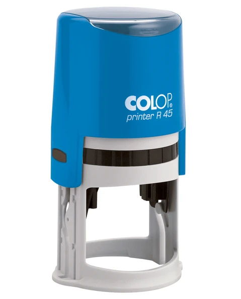 COLOP R45 YUVARLAK MAVİ KASA MAVİ KEÇE - 45MM ürün görseli 1