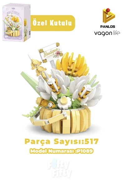 Panlos BOUTIQUE Serisi Mini Çiçek Buketi 517 Parça Oyuncak Yapım Seti -FFP1089 ürün görseli 1