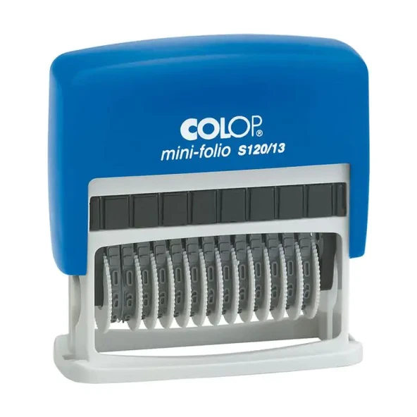 COLOP S120/13 TARİH KAŞE(TR) MAVİ KASA SİYAH KEÇE - 4X42MM ürün görseli 1