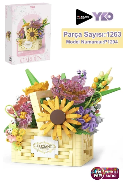 Panlos Yko Serisi Dekoratif ve Koleksiyonluk Çiçek Buketi Modeli 1263 Parça Yapım Seti -FFP1294 ürün görseli 1