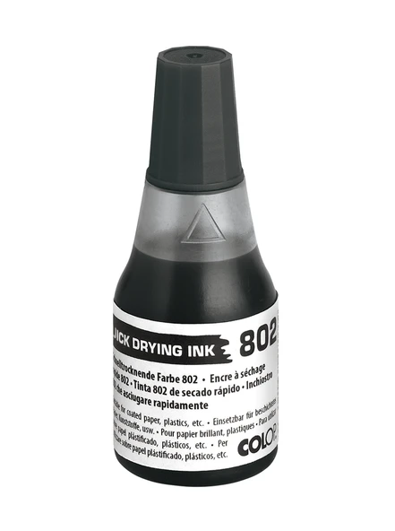 COLOP 802 25ML ÇABUK KURUYAN MÜREKKEP SİYAH ürün görseli 1