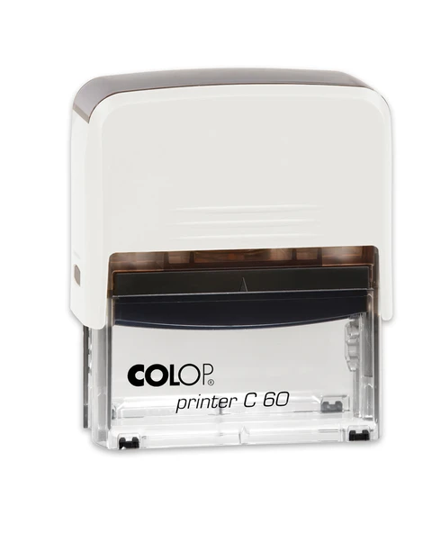 COLOP PRINTER C60 BEYAZ KASA SİYAH KEÇE - 37X76MM ürün görseli 1