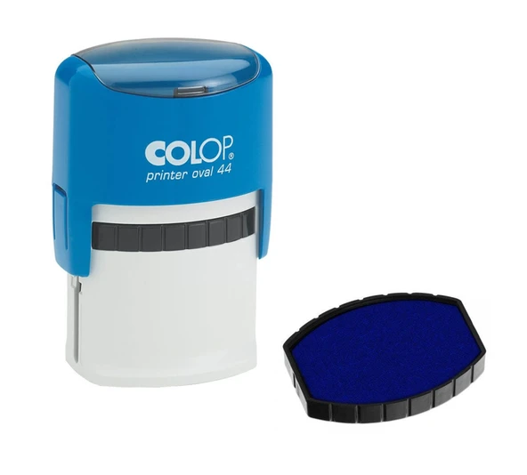 COLOP PRINTER OVAL 44 MAVİ KASA MAVİ KEÇE - 28X44MM ürün görseli 1