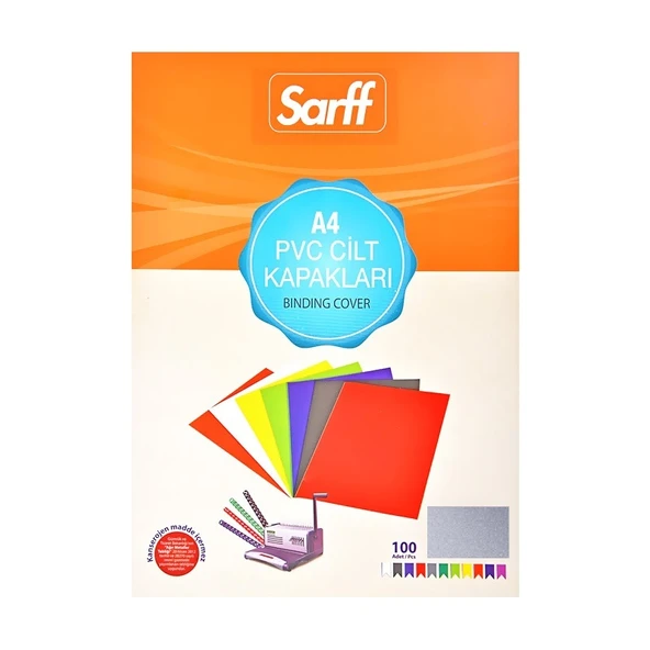 SARFF A4 BUZLU ŞEFFAF PVC CİLT KAPAKLARI - 100ADET - Resim 3
