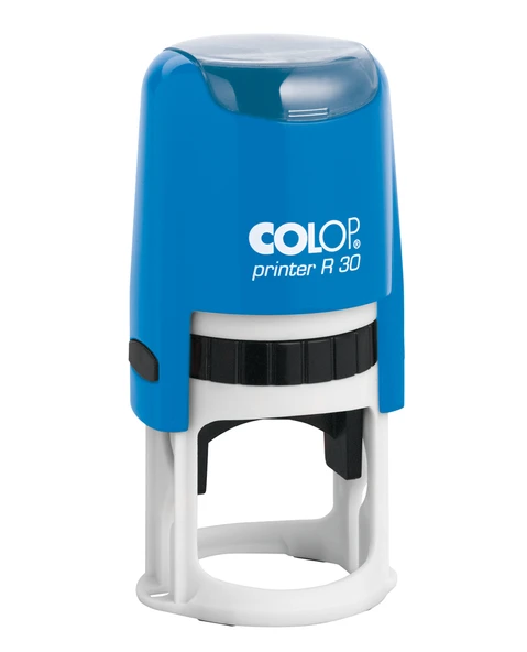 COLOP R30 YUVARLAK MAVİ KASA SİYAH KEÇE - 30MM ürün görseli 1