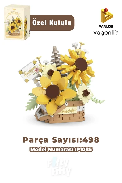 Panlos BOUTIQUE Serisi Mini Çiçek Buketi 498 Parça Oyuncak Yapım Seti -FFP1085 ürün görseli 1