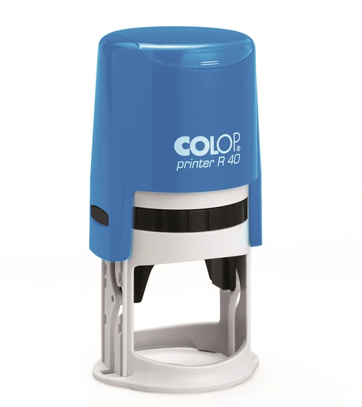 COLOP R40 YUVARLAK MAVİ KASA SİYAH KEÇE - 40MM ürün görseli 1