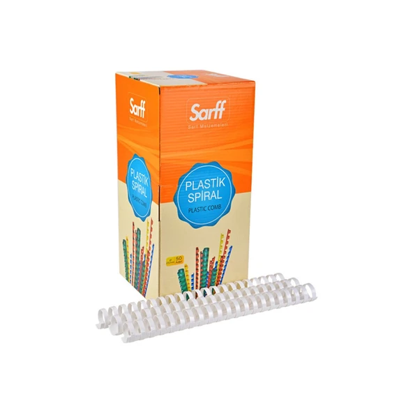 SARFF 25MM BEYAZ PLASTİK SPİRAL KUTU - 50ADET ürün görseli 1