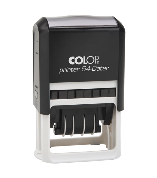 COLOP PRINTER 54 TARİH KAŞE(TR) SİYAH KASA MAVİ-KIRMIZI KEÇE - 40X50MM ürün görseli 1