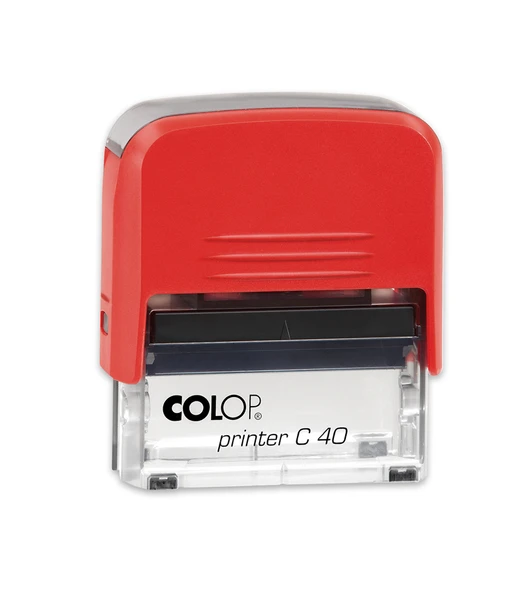 COLOP PRINTER C40 KIRMIZI KASA SİYAH KEÇE - 23X59MM ürün görseli 1