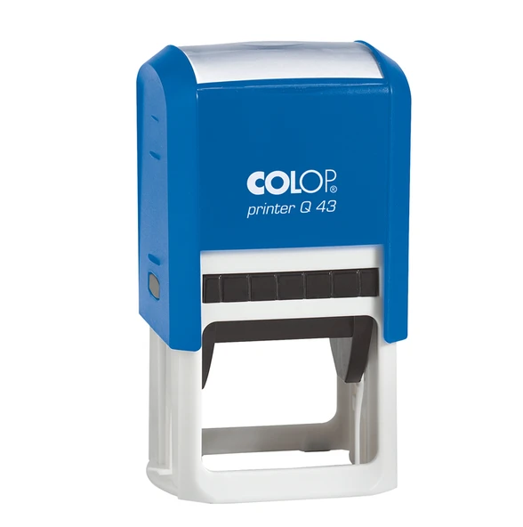 COLOP Q43 KARE MAVİ KASA SİYAH KEÇE - 43X43MM ürün görseli 1