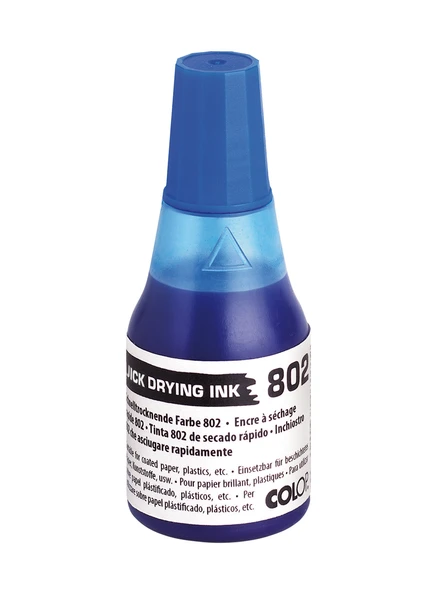 COLOP 802 25ML ÇABUK KURUYAN MÜREKKEP MAVİ ürün görseli 1