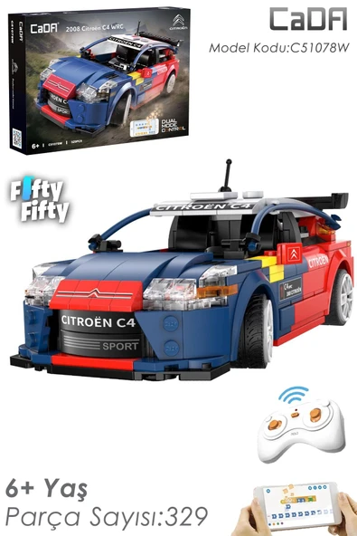 Cada Citroen C4 WRC Uzaktan Kumandalı -C51078W (329 Parça) Oyuncak Yapım Seti ürün görseli 1