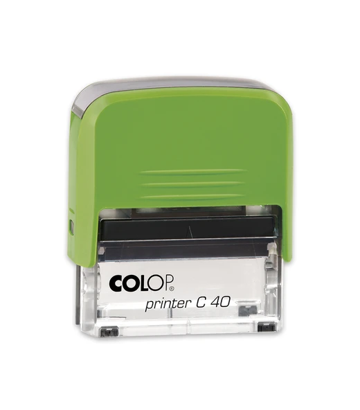 COLOP PRINTER C40 YEŞİL KASA SİYAH KEÇE - 23X59MM ürün görseli 1