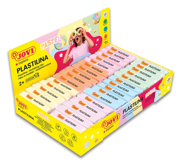JOVI 70P 50GR KURUMAYAN OYUN HAMURU PASTEL 5 X 6 RENK - 30'LU KUTU ürün görseli 1