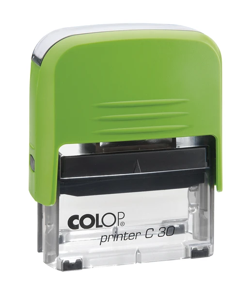 COLOP PRINTER C30 YEŞİL KASA SİYAH KEÇE - 18X47MM ürün görseli 1