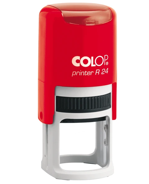 COLOP R24 YUVARLAK KIRMIZI KASA SİYAH KEÇE - 24MM ürün görseli 1