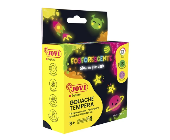 JOVI 504 FOSFORLU GUAJ BOYA 35ML X 4 RENK ürün görseli 1