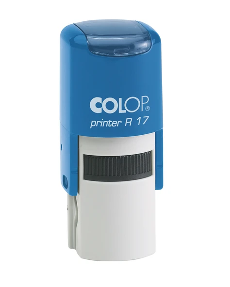 COLOP R17 YUVARLAK MAVİ KASA SİYAH KEÇE - 17MM ürün görseli 1
