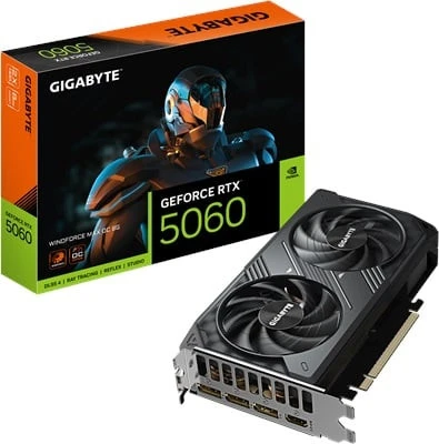 GIGABYTE RTX5060 GV-N5060WF2MAX OC-8GD 8GB Nvidia RTX5060 GDDR7 128bit HDMI 3xDP 16x Ekran Kartı ürün görseli 1