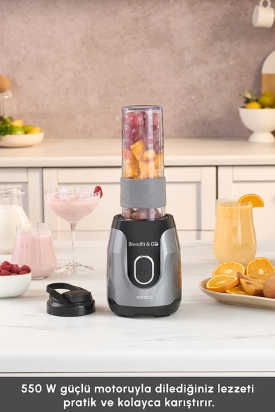 Karaca Blendfit Go Smoothie Blender Antrasit - Resim 7